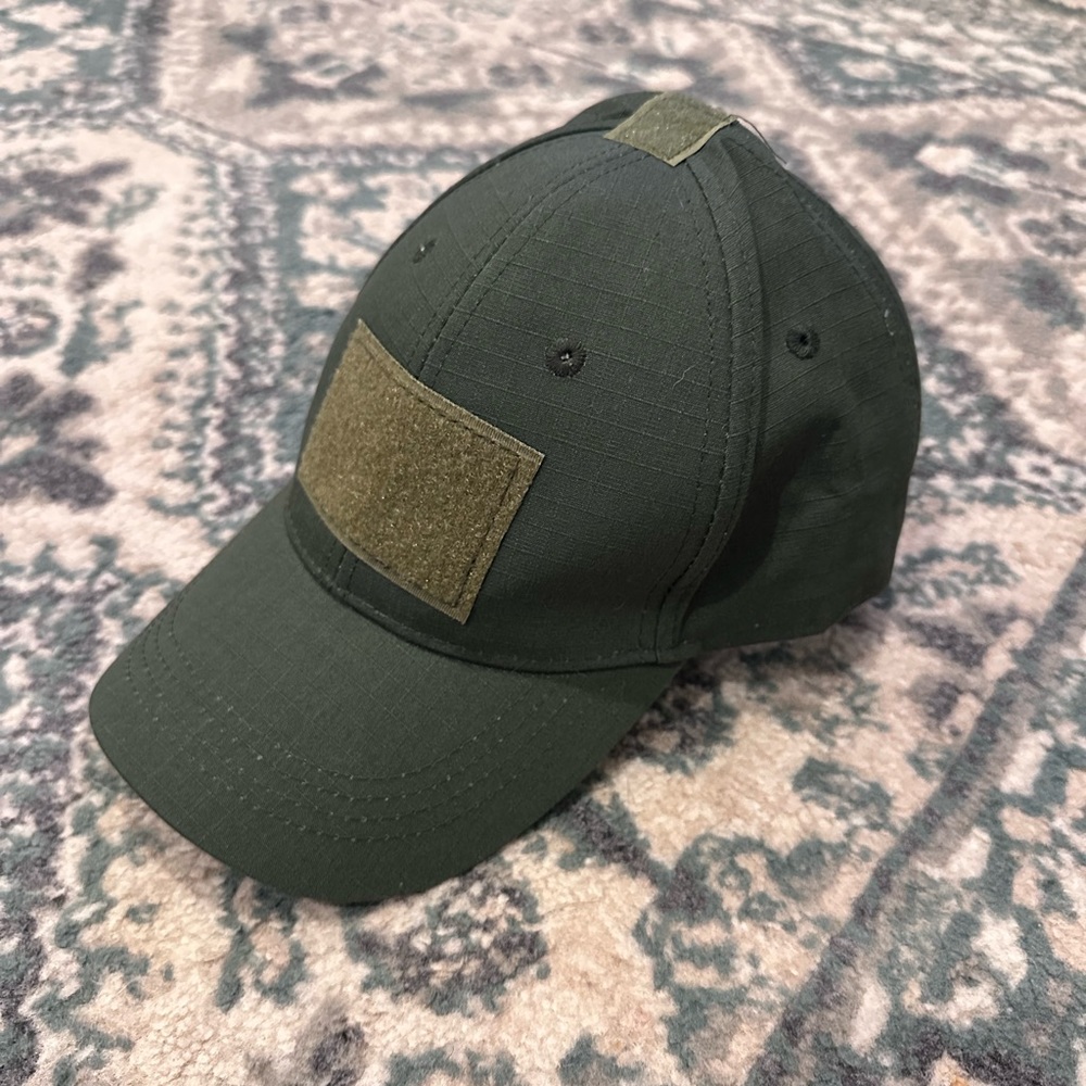 NWOT Army Green Velcro Patch Tactical Hat